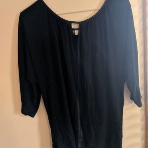 Black cold shoulder top